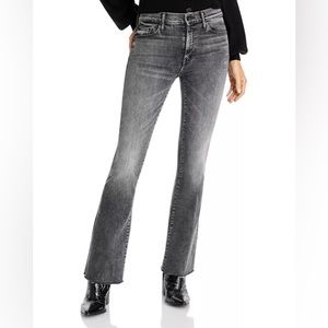 Mother denim - the weekender fray high rise flared jeans in Grey Size 26